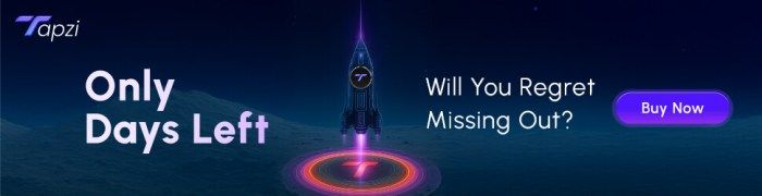 Tapzi presale closing announcement.