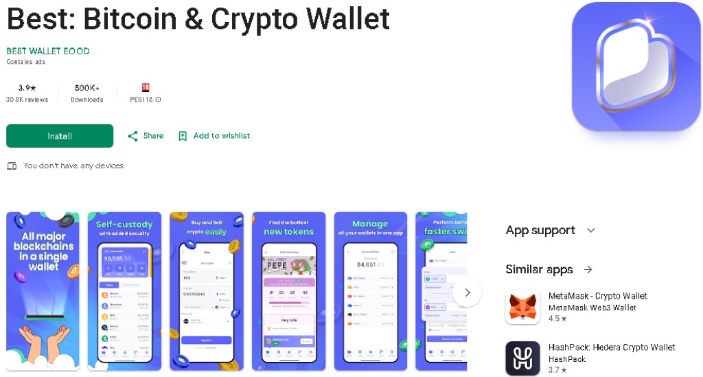 Завантажте та встановіть Best Wallet