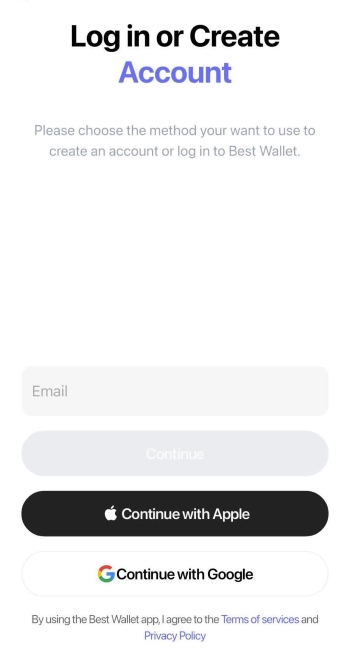 Създаване или импортиране на портфейл