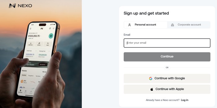 Sign up on the official website.