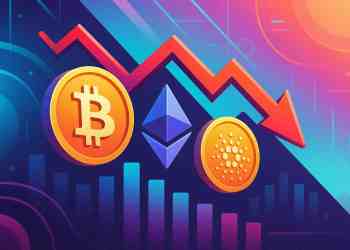 Marché crypto : lundi compliqué pour Bitcoin, Ethereum et altcoins, courbes de prix dans le rouge