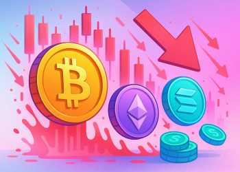 Crypto krach : 1 Md$ liquidés en 24 h sur BTC, ETH, SOL.