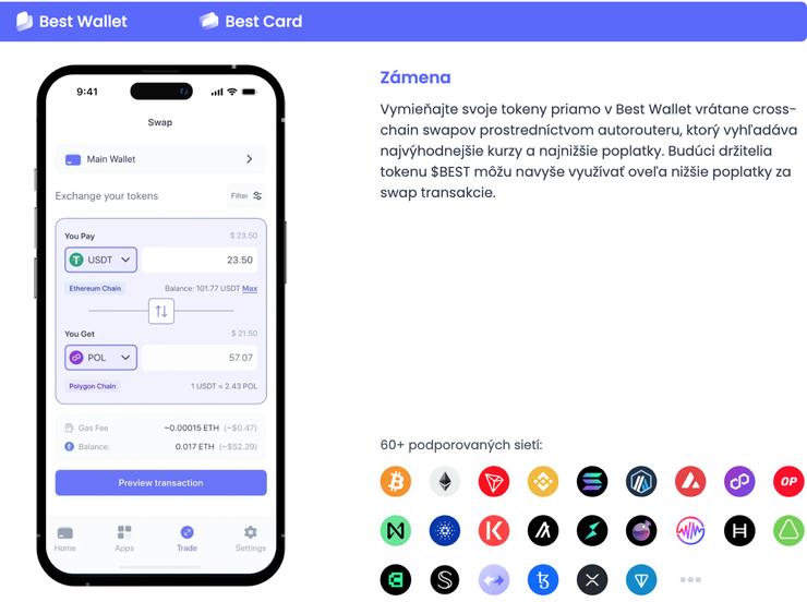 Best Wallet swapy kryptomeny