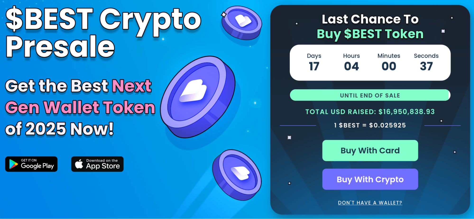 Best Wallet token presale price in November 2025.