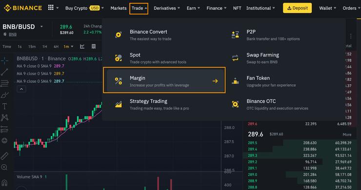 Binance margin trading