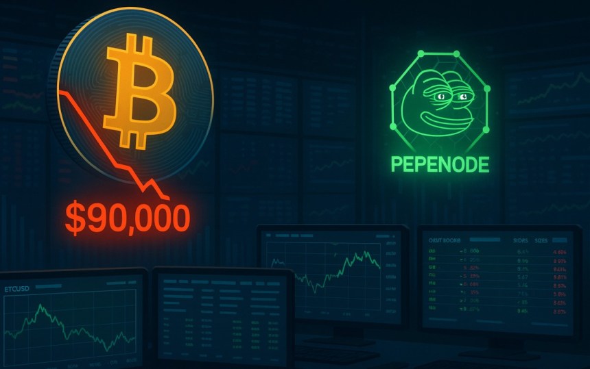 Bitcoin fällt unter 90000 Dollar, Analysten sehen Schockwelle im Markt, PepeNode Presale wird zum großen Gewinner