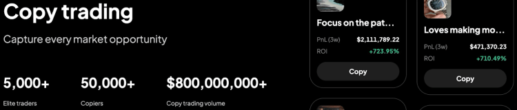 Copy trade 5,000+ elite traders on Weex