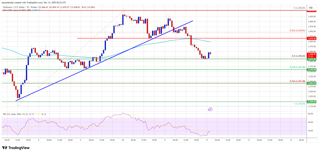 Ethereum Pullback Reaches Support — Will Bulls Step In to Defend Territory?