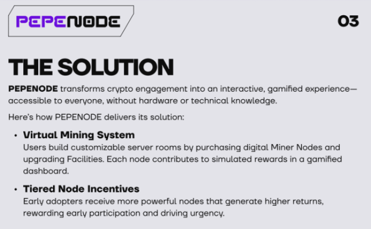 How PEPENODE’s mine-to-earn mechanics work.
