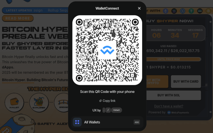 How to connect a crypto wallet to presales.