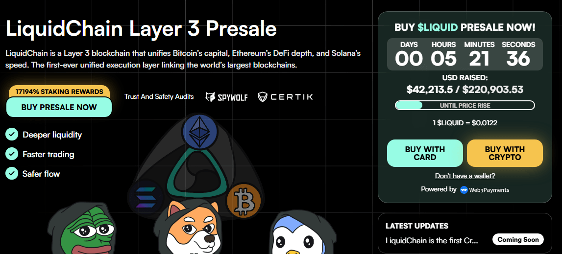 LIQUID's presale numbers