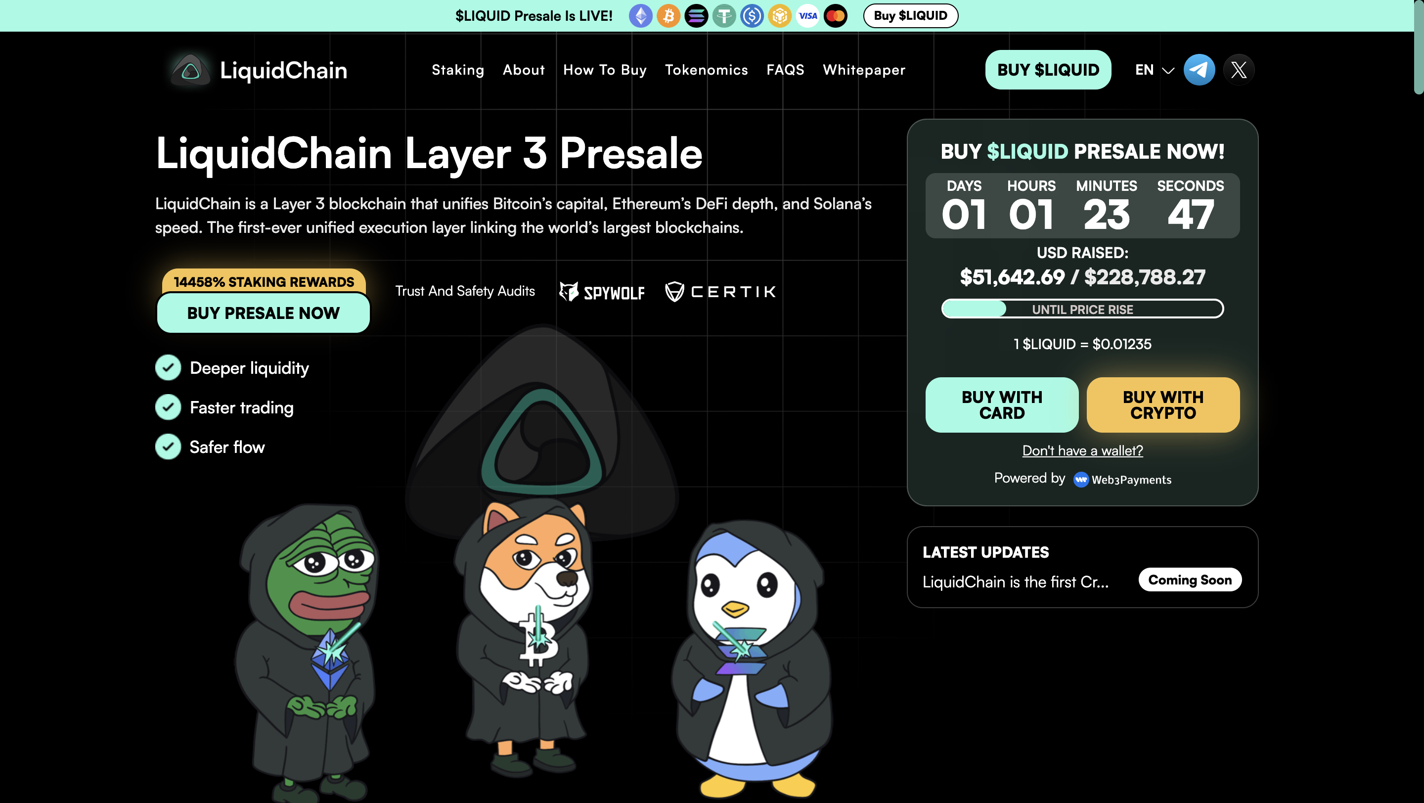 LiquidChain Presale Page