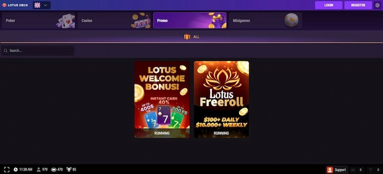 Lotus Deck beste pokersite voor freerolls
