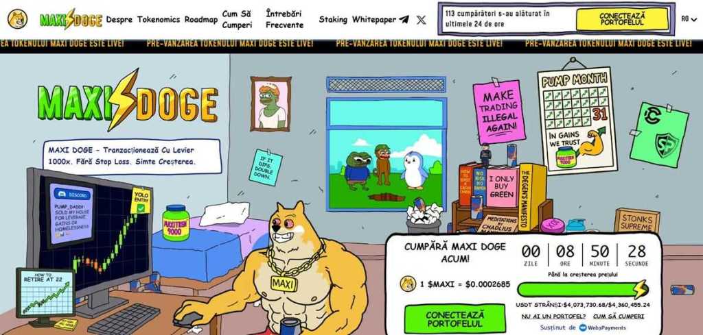 Maxi Doge (MAXI) Memecoinul culturii „max risk”