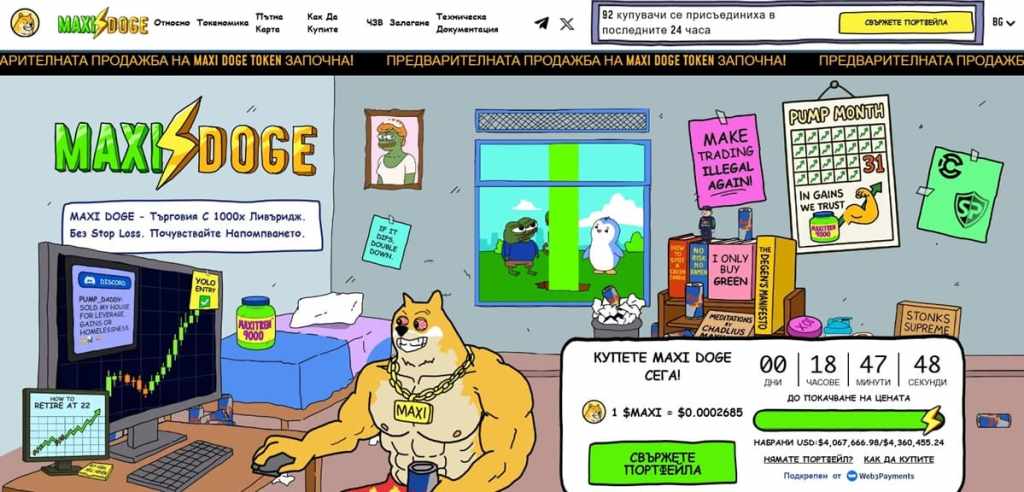 Maxi Doge (MAXI) Мемето на max risk културата