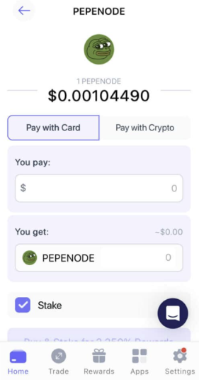 Como comprar Pepenode passo a passo 2