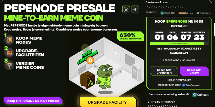 Pepenode $PEPENODE meme coin presale