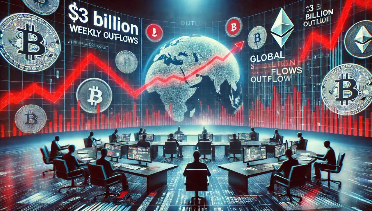 Crypto Funds Face Third Consecutive Weekly Losses, Totaling $3 Billion In Outflows