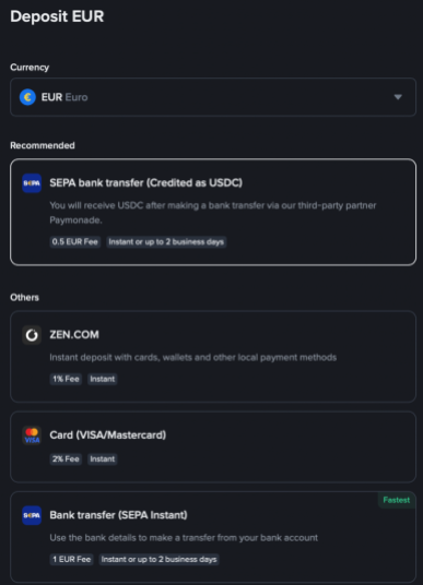 Vklad prostředků na Binance