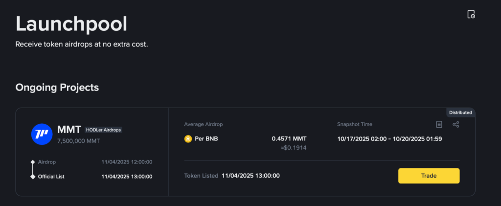 Launchpool Binance