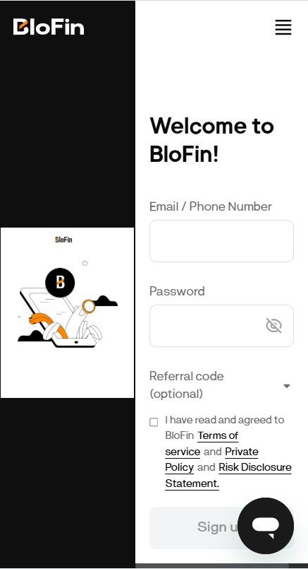 BloFin strona główna