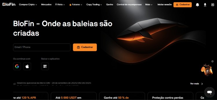 BloFin é uma exchange regulada, ideal para traders institucionais