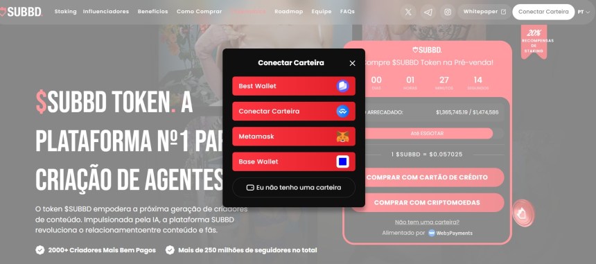 Conecta tu cartera en cómo comprar SUBBD