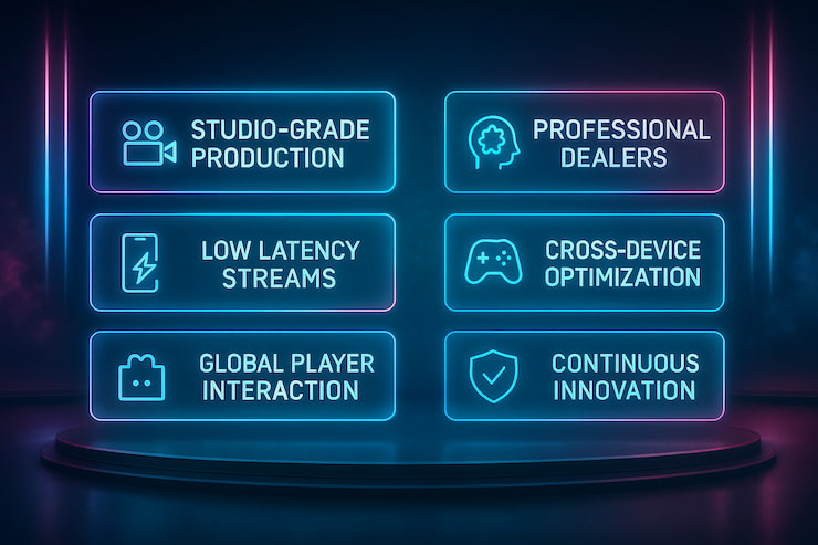An infographic showing key stats about Evolution Gaming not on GamStop casinos.