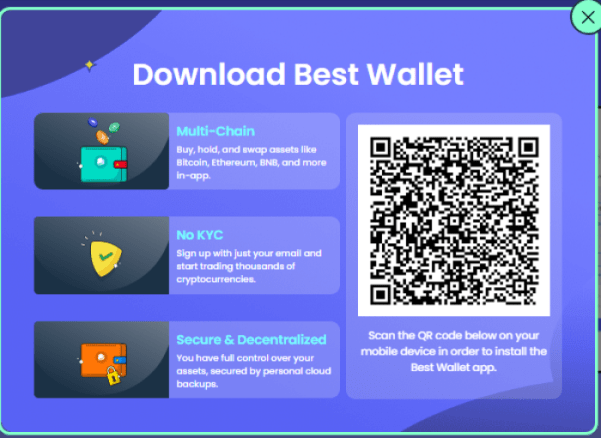 Download Best Wallet app.