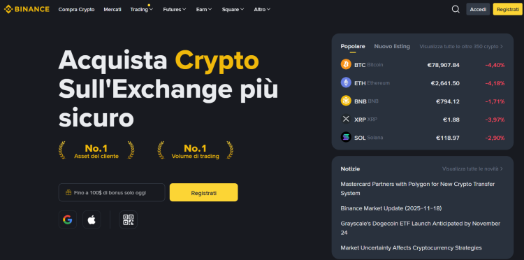 migliori exchange crypto - Binance