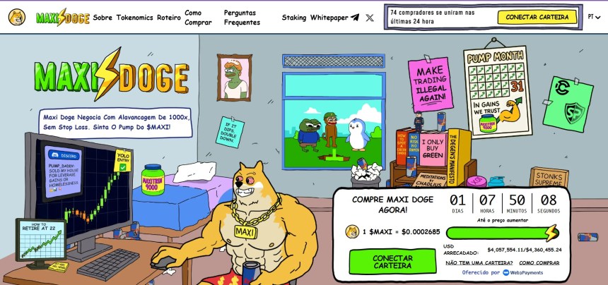 Acesse o site oficial da pré-venda para comprar Maxi Doge
