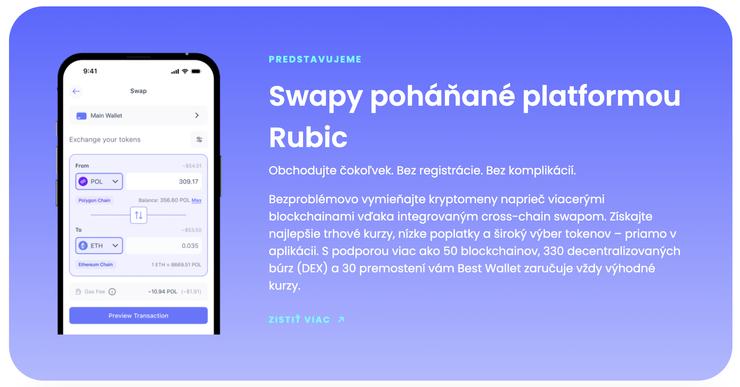 Best Wallet swapy tokenov