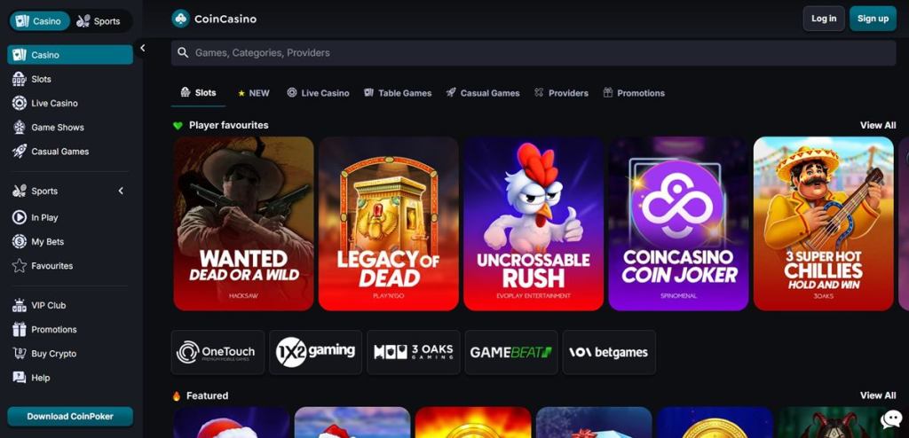 Coin Casino Pro Screenshot Independent casinos exempt from gamstop