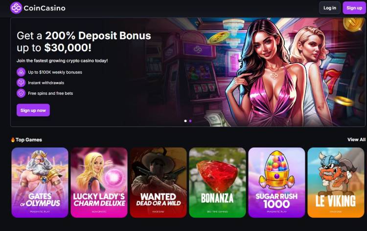 CoinCasino – Beste Engelse crypto-only casino van 2025