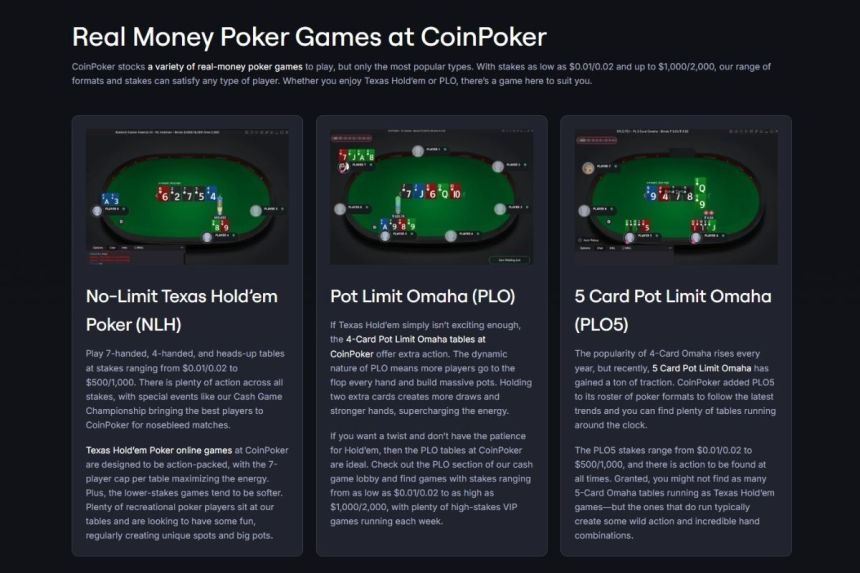 CoinPoker Real poker