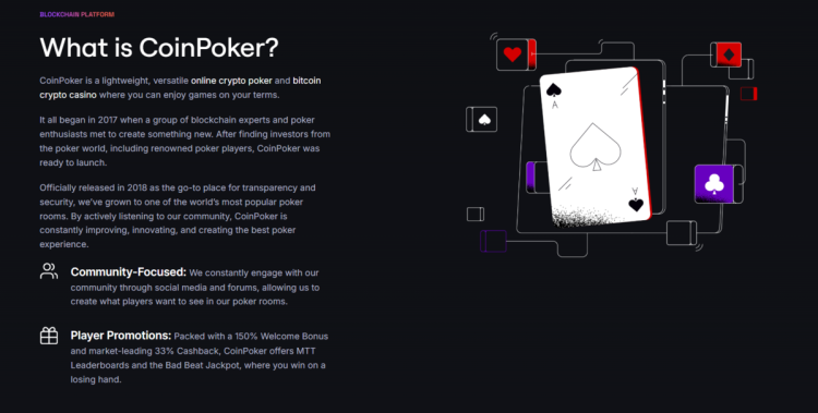 5. CoinPoker – blockchain pagrindu veikianti pokerio lyderė