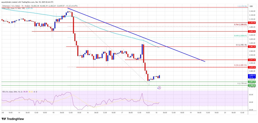 Ethereum Price Continues to Slide—Where Is the Next Support?