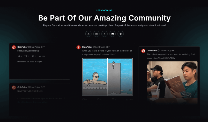 Komunita na CoinPoker