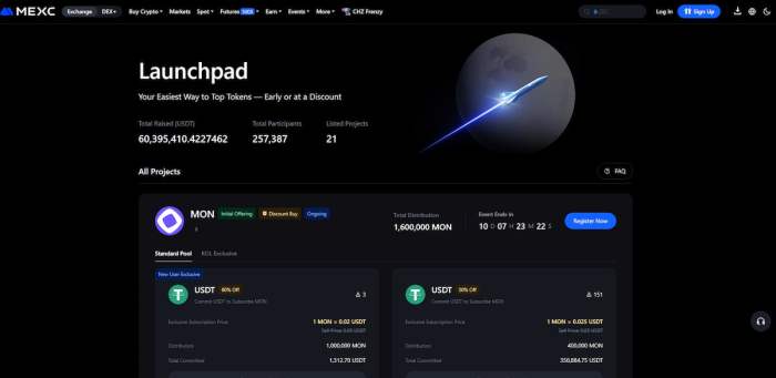 MEXC launchpad