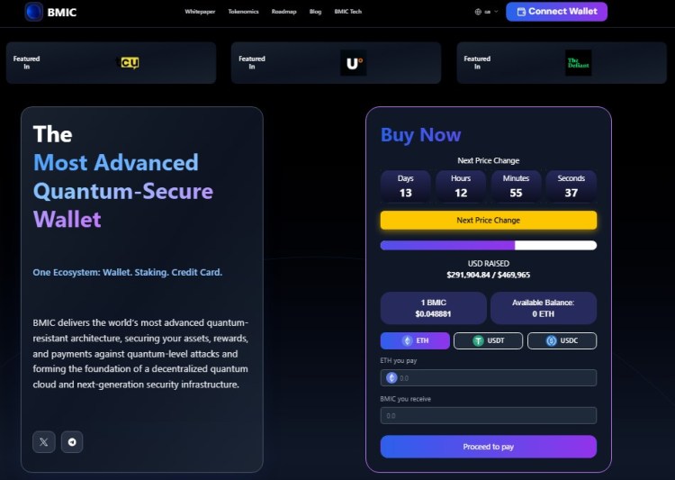 BMIC AI ($BMIC) - Sub-$1 Crypto Focused on Quantum-Secure Web3 Infrastructure