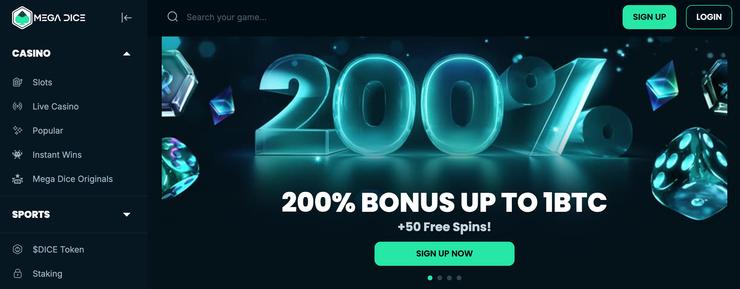 MegaDice Bitcoin casino