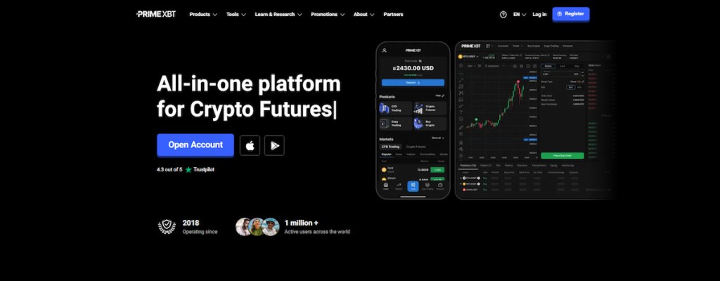 Multi asset selection on PrimeXBT.
