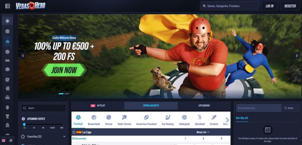 Vegas Hero european casinos not blocked by gamstop