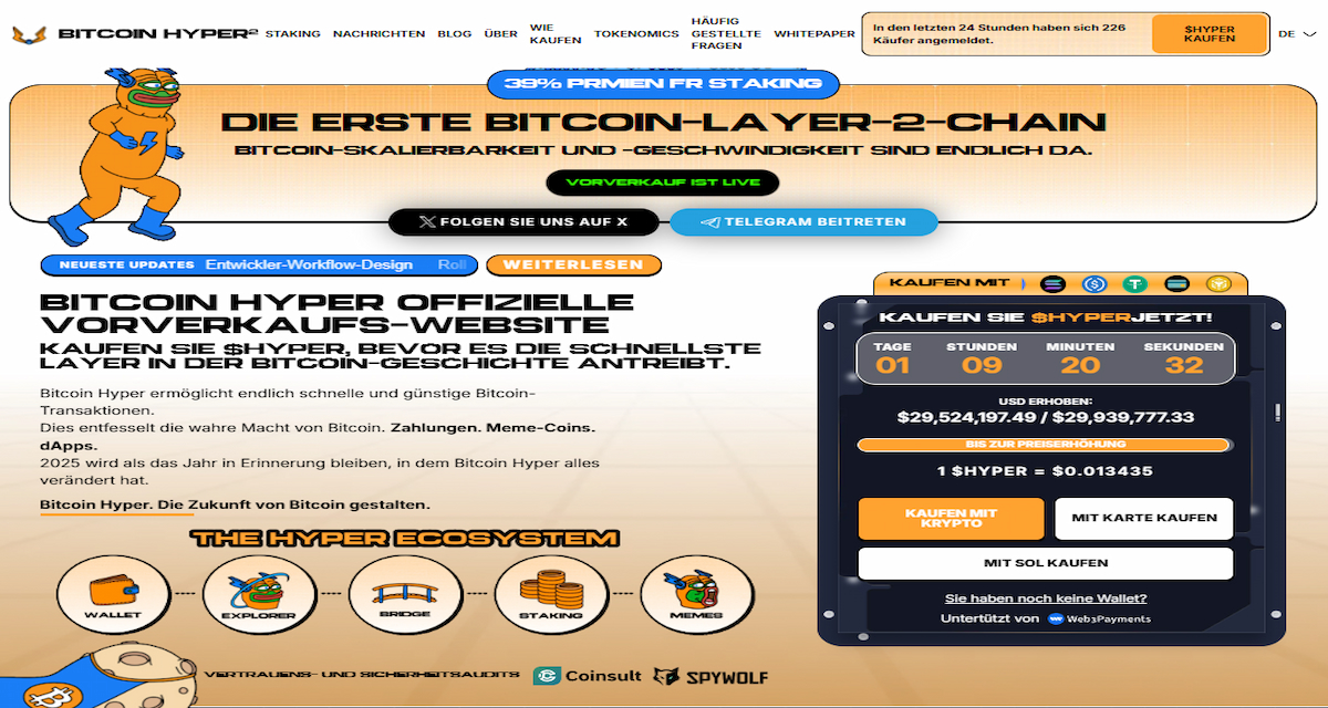 Bitcoin Hyper in einem Satz: Bitcoin-Nutzung auf die nächste Stufe heben, ohne die Grundwerte von Bitcoin zu verändern