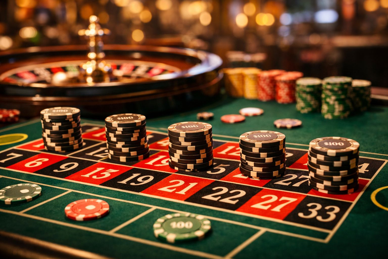 赌场轮盘桌实景