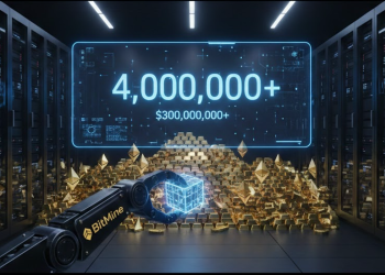 BitMine斥資3億美金再加倉！全球最大以太坊財庫持倉破400萬枚　揭秘 12 月巨鯨佈局動向