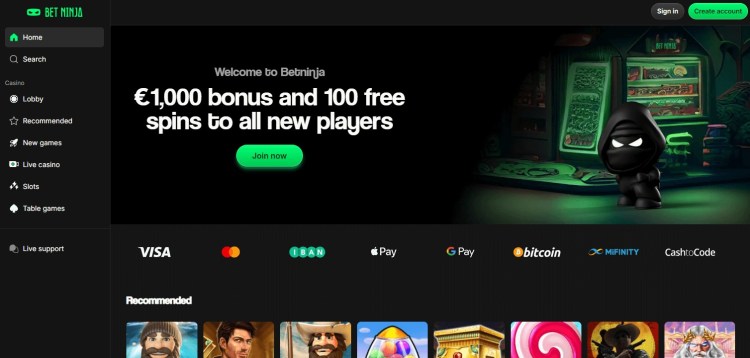 Betninja online casino Malta