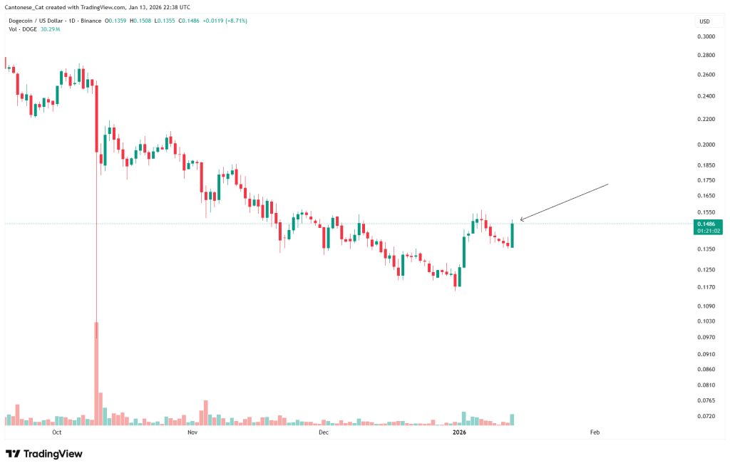 Dogecoin daily chart