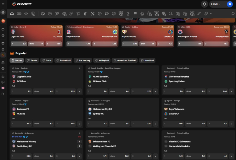Gxbet sportsbook, bookmakers zonder Cruks