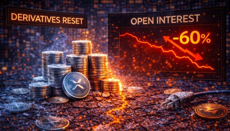 XRP Derivatives Reset: Open Interest Drops Nearly 60% From July Peak